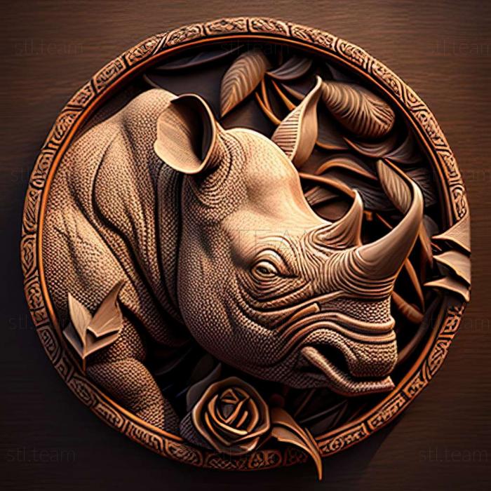 3D model rhinocerose (STL)